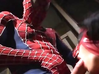 Spider-man Lets The Bitchy Heroine Take Care Of His Bulge
