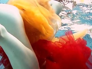 Two Redheads Swimming Supah Hot!!!