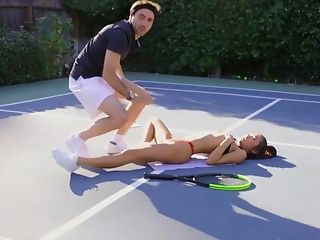 Legal-year-old Oriental Nubile Gets Dicked By A Tennis Player With A Ginormous Prick
