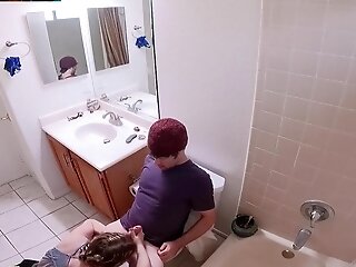 Masturbating Stepmom In The Bathroom Invites Stepson In For Fuck-fest